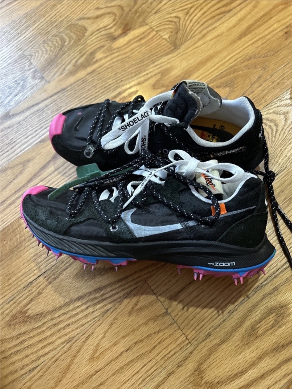 OFF-WHITE x Nike Air Zoom Terra Kiger 5 "Black" Mint! Size 7.5 W